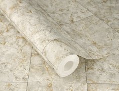 Samolepicí tapeta Luxora, imitace přírodního kamene, šedo-zlatá 0,53 x 6 m / Tapety na zeď 371420 Rasch