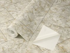 Samolepicí tapeta Luxora, imitace přírodního kamene, šedo-zlatá 0,53 x 6 m / Tapety na zeď 371420 Rasch