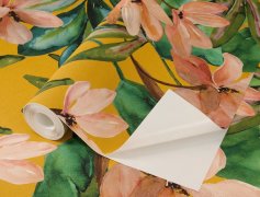 Samolepicí tapeta Magnolia, květy Magnolie v akvarelovém vzhledu  0,53 x 6 m / Tapety na zeď 371130 Rasch