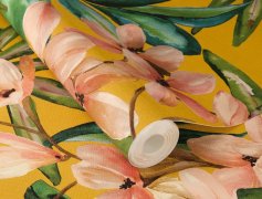 Samolepicí tapeta Magnolia, květy Magnolie v akvarelovém vzhledu  0,53 x 6 m / Tapety na zeď 371130 Rasch