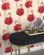 Samolepicí tapeta Flamazing, Plameňáci  0,53 x 6 m / Tapety na zeď 370805 Rasch