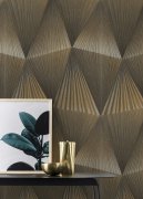 Samolepicí tapeta Cairo, geometrický 3D motiv, černá, zlatá 0,53 x 6 Samolepicí tapeta Cairo, geometrický 3D motiv, černá, zlatá 0,53 x 6 m / Tapety na zeď 370713 Raschm / Tapety na zeď 370713 Rasch