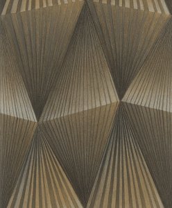 Samolepicí tapeta Cairo, geometrický 3D motiv, černá, zlatá 0,53 x 6 m / Tapety na zeď 370713 Rasch