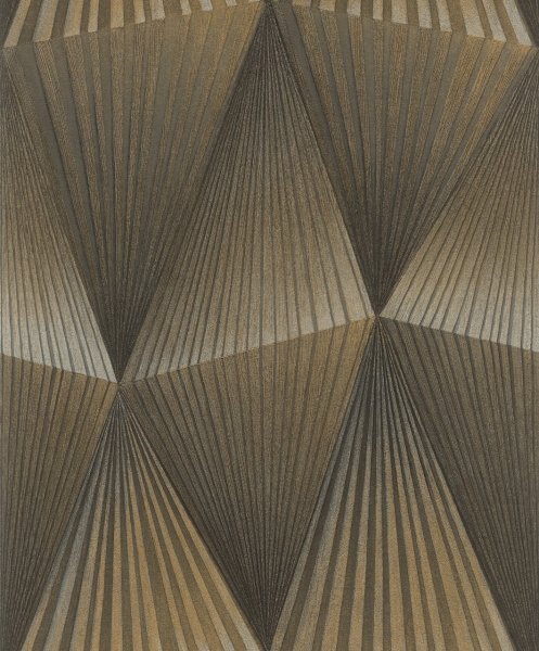 Samolepicí tapeta Cairo, geometrický 3D motiv, černá, zlatá 0,53 x 6 m / Tapety na zeď 370713 Rasch