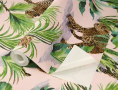 Samolepicí tapeta Savanna, oáza s leoprdem  0,53 x 6 m / Tapety na zeď 370409 Rasch