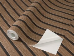 Samolepicí tapeta Echo, hnědé dřevěné lamely 0,53 x 6 m / Tapety na zeď 370119 Rasch