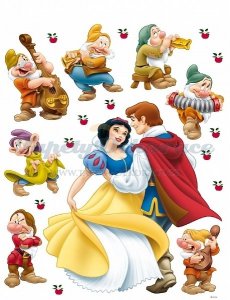 Samolepicí dekorace Disney Sněhurka AGF00880 (65 x 85 cm) AG Design