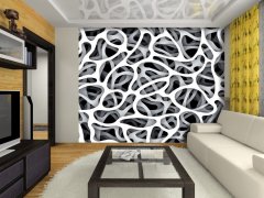 Fototapeta 3D černobílý abstrakt