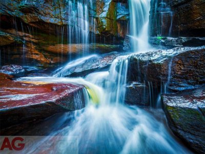 Vliesová fototapeta Vodopád FTNXXL-2426 / fototapety na zeď  Waterfall (360 X 270 cm) AG Design