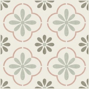 Samolepicí podlahové čtverce PVC Olivové okvětní lístky vintage (30,5 x 30,5 cm) 2745084 / samolepící vinylové podlahy - PVC dlaždice 274-5084 d-c-fix floor