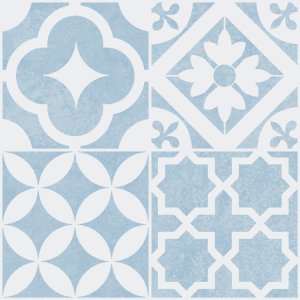Samolepicí podlahové čtverce PVC modré dlaždice Zuladi (30,5 x 30,5 cm) 2745085 / samolepící vinylové podlahy - PVC dlaždice 274-5085 d-c-fix floor