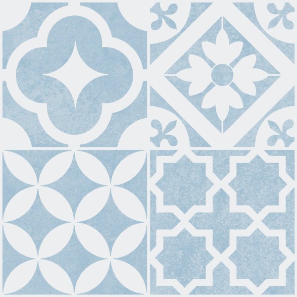 Samolepicí podlahové čtverce PVC modré dlaždice Zuladi (30,5 x 30,5 cm) 2745085 / samolepící vinylové podlahy - PVC dlaždice 274-5085 d-c-fix floor