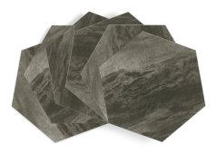 Podlahové PVC šestihrany Hexagon Čedič, tmavý kámen - samolepicí podlahové PVC dlaždice D-C-FIX FLOOR 274-5602