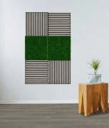 Akustický lamelový panel pravé dřevo, šedá dubová dýha na filcovém podkladu, rozměr 52 x 52 cm z kolekce Modular Wall A.S.Création - DD136703