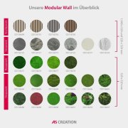 Přehled akustických lamelových panelů  Modular Wall A.S.Création