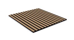 Akustický lamelový panel pravé dřevo, tmavá dubová dýha na filcovém podkladu, rozměr 52 x 52 cm z kolekce Modular Wall A.S.Création - DD136705