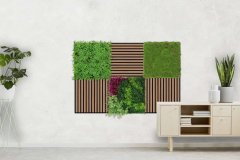 Akustický lamelový panel pravé dřevo, tmavá dubová dýha na filcovém podkladu, rozměr 52 x 52 cm z kolekce Modular Wall A.S.Création - DD136705