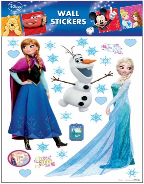 Dětská samolepicí dekorace Disney Ledové království Elsa a Anna 21095 / Samolepka pro děti Frozen Room Decor (30 x 30 cm)