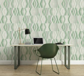 Vliesová tapeta  zelená, šedá geometrická 375335 / Tapety na zeď 37533-5 Geo Nordic (0,53 x 10,05 m) A.S.Création