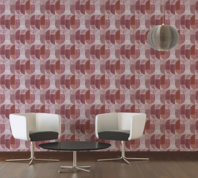 Vliesová tapeta červená, růžová geometrická 375316 / Tapety na zeď 37531-6 Geo Nordic (0,53 x 10,05 m) A.S.Création