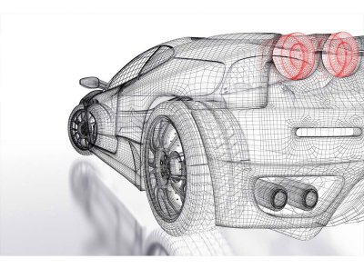 Vliesová fototapeta Světlý model auta 375 x 250 cm + lepidlo zdarma / MS-5-0316 vliesové fototapety na zeď DIMEX