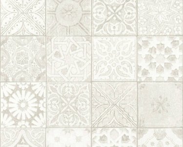 Vliesová tapeta vintage 36205-2 šedé krémové kachličky / Tapety na zeď 362052 Neue Bude 2.0 (0,53 x 10,05 m) A.S.Création