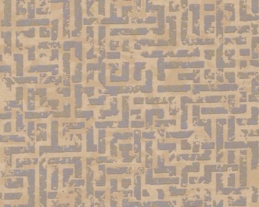 Vliesová tapeta etno béžová, zlatá, stříbrná 386952 / Tapety na zeď 38695-2 My Home My Spa (0,53 x 10,05 m) A.S.Création