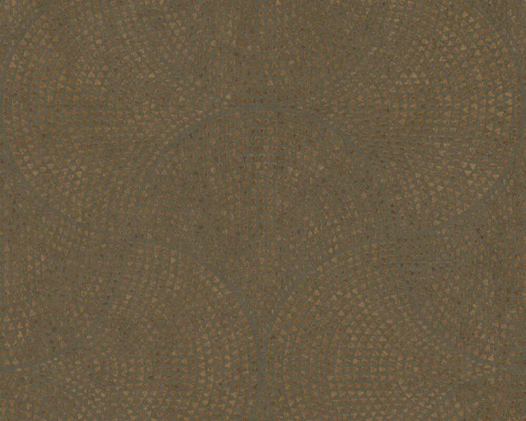 Vliesová tapeta mozaika s měděným vzorem, hnědá, metalická 380273 / Tapety na zeď 38027-3 Cuba (0,53 x 10,05 m) A.S.Création