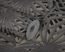 Designová vliesová tapeta Jungle, metalický efekt - šedá, černá, metalická - vliesová tapeta od A.S.Création
