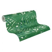 Designová vliesová tapeta Jungle, metalický efekt - zelená, bílá, metalická - vliesová tapeta od A.S.Création