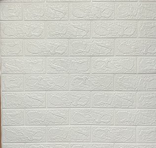 3D pěnový obkladový samolepicí panel na zeď PB3501 bílá cihla 70 x 77 cm / samolepicí stěnové obkladové panely Grace