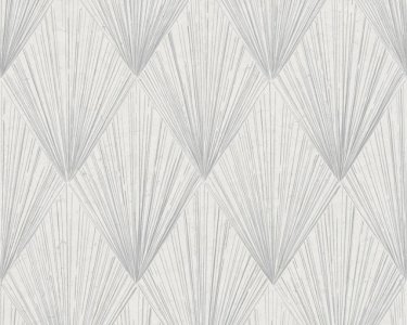 Vliesová tapeta grafická v moderním stylu Art Deco, šedá, bílá, metalická 378641 / Tapety na zeď 37864-1 Metropolitan Stories 2 (0,53 x 10,05 m) A.S.Création