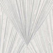 Grafická designová vliesová tapeta, moderní styl Art Deco - šedá, bílá, metalická - vliesová tapeta od A.S.Création
