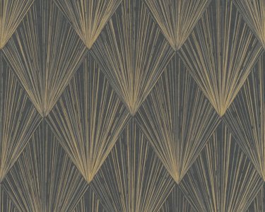 Vliesová tapeta grafická v moderním stylu Art Deco, černá, šedá, zlatá, metalická 378644 / Tapety na zeď 37864-4 Metropolitan Stories 2 (0,53 x 10,05 m) A.S.Création