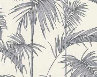 Vliesová tapeta palmové listy 36919-2, barva šedá, stříbrná / vliesové tapety na zeď 369192 Metropolitan Stories (0,53 x 10,05 m) A.S.Création