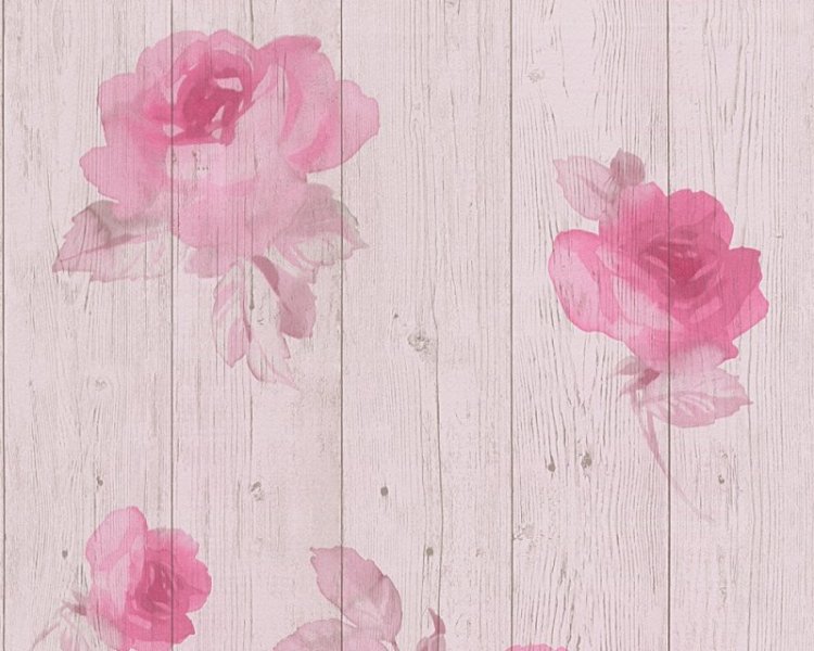 Vliesová tapeta květy, dřevo, krémová, růžová 96112-1 / Tapety na zeď 961121 New England 2 AS (0,53 x 10,05 m) A.S.Création