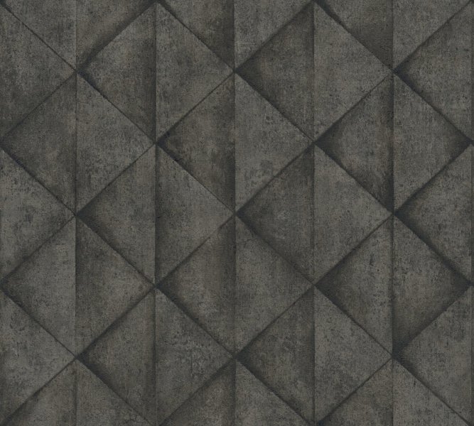 Vliesová tapeta geometrická šedo-černá 377425 / Tapety na zeď 37742-5 Industrial (0,53 x 10,05 m) A.S.Création