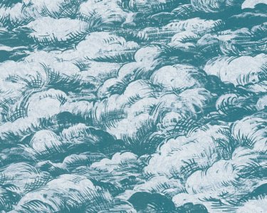 Vliesová tapeta modrá, bílá, obloha, mraky 377053 / Tapety na zeď 37705-3 Jungle Chic (0,53 x 10,05 m) A.S.Création