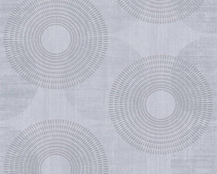 Vliesová grafická tapeta šedá, kruhy 378321 / Tapety na zeď 37832-1 Attractive (0,53 x 10,05 m) A.S.Création