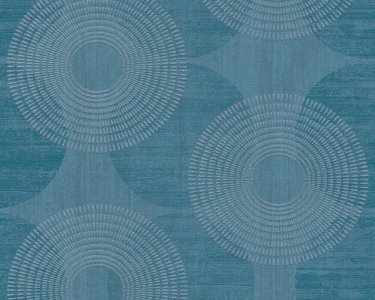 Vliesová grafická tapeta modrá, kruhy 378325 / Tapety na zeď 37832-5 Attractive (0,53 x 10,05 m) A.S.Création