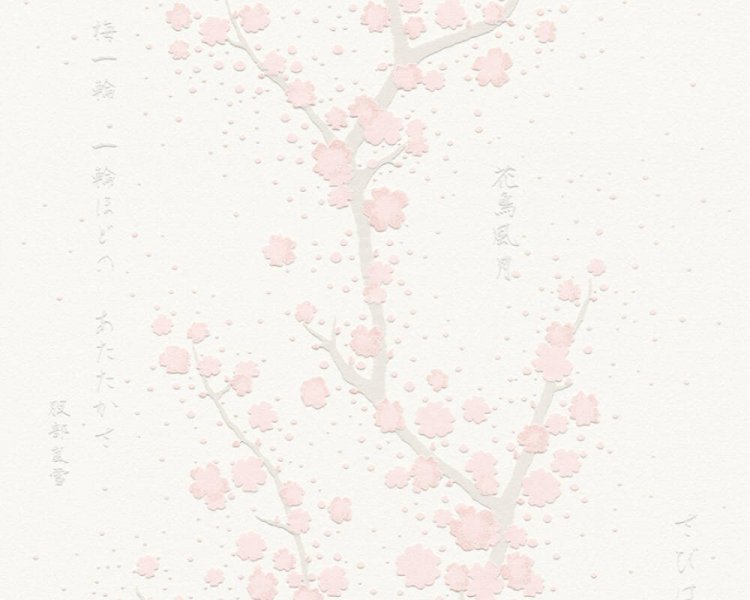Vliesová tapeta 374691 růžová, bílá, šedá, strom / Tapety na zeď 37469-1 Asian Fusion (0,53 x 10,05 m) A.S.Création