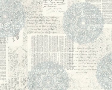 Vliesová tapeta 36775-2 etno, vintage modrá, šedá / Vliesové tapety na zeď 367752 Character (0,53 x 10,05 m) A.S.Création