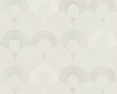 Vliesová retro tapeta grafická -  béžová, krémová, šedá, taupe, bílá 374801 / Tapety na zeď 37480-1 Pop Style (0,53 x 10,05 m) A.S.Création