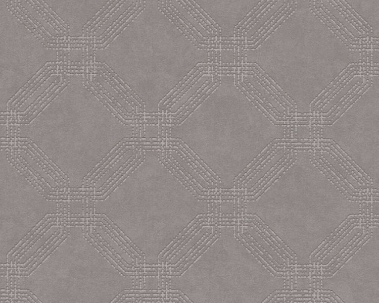 Vliesová tapeta grafická - šedá, hnědá, stříbrná, metalická 374774 / Tapety na zeď 37477-4 Pop Style (0,53 x 10,05 m) A.S.Création