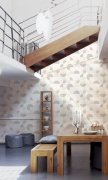 Grafická tapeta na zeď geometrický vzor - vliesová tapeta do bytu béžová, hnědá, šedá, růžová, bílá z kolekce Trendwall
