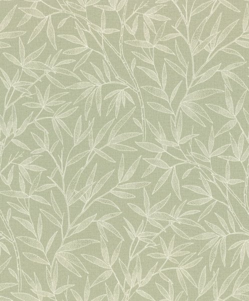 Vliesová tapeta zelená, listy, rostlinný vzor (0,53 x 10,05 m) / Vliesové tapety na zeď Liverna 554830 Rasch