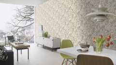 Vliesová tapeta hnědé listy, rostlinný vzor (0,53 x 10,05 m) / Vliesové tapety na zeď Liverna 554915 Rasch