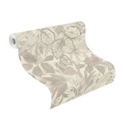 Vliesová tapeta hnědé listy, rostlinný vzor (0,53 x 10,05 m) / Vliesové tapety na zeď Liverna 554915 Rasch