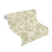 Vliesová tapeta zelené listy, rostlinný vzor (0,53 x 10,05 m) / Vliesové tapety na zeď Liverna 554922 Rasch