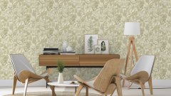 Vliesová tapeta zelené listy, rostlinný vzor (0,53 x 10,05 m) / Vliesové tapety na zeď Liverna 554922 Rasch